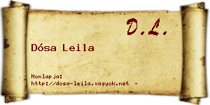 Dósa Leila névjegykártya